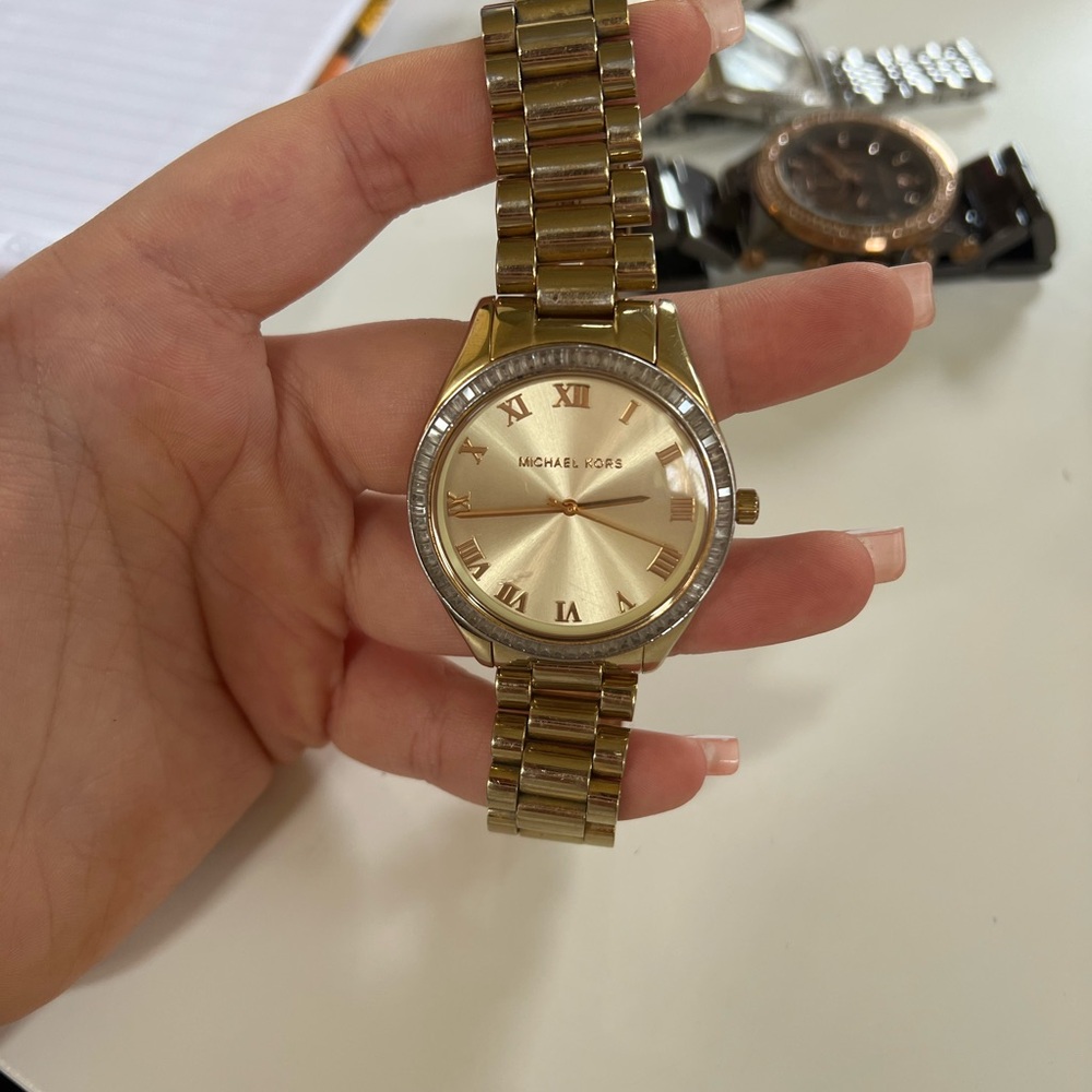 Michael Kors Gold Roman Numeral Watch